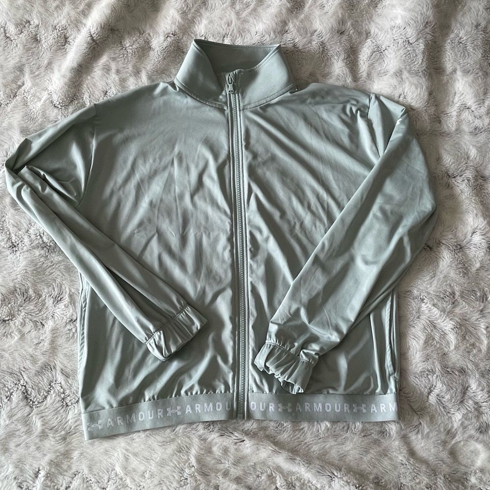 Under Armour Jacket blue green Aqua mint zip up size medium